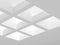 Abstract architectural background with white skylight design, 3d