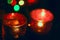 Abstract art blurred image - candles,