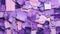 Abstract Art Collage: Purple And Pink Paper Pieces On Wall