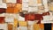 Abstract Art Collage: Textural Detail In Red, Yellow, And Brown