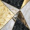 abstract art deco background, geometric mosaic inlay, artificial stone textures, marbling, marble granite agate, gold