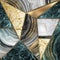 Abstract art deco background, modern mosaic inlay, artificial stone textures, marbling, marble granite agate, gold