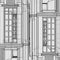 Abstract Art Deco Building Facade Construction Structure Vector.