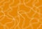 Abstract art orange color background with wavy golden lines. Backdrop with curve fluid ocher ornate. Wave pattern