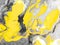 Abstract art painting, ultimate gray and illuminating yellow creative hand painted background, marble  texture