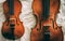 The abstract artdesign background of two violins