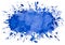 Abstract artistic blue watercolor splash object background