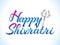 Abstract artistic happy shivratri text