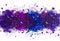 Abstract artistic watercolor paint splash background, galaxy with glowing stars