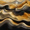 Abstract Artwork: Waves Of Gold And Black In Gradient Color Blends