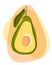 Abstract avocado vector illustration. For web-design, posters, prints, decortions, etc