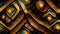 Abstract Aztec Ancient 3D Seamless Pattern. Generative AI