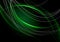 Abstract back lit green background with curving green strips