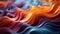 Abstract backdrop with flowing wave pattern in vibrant colors generated by AI