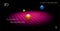 Abstract background with 3D objects effect. 3D balls in space