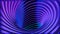 Abstract background with animated hypnotic tunnel formed by widening colorful circles. Design. Alien futuristic