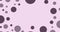 Abstract background animation purple polka dot bubble circle pattern