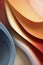 Abstract background with bent spherical shapes in warm colors. Ai generated