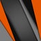 Abstract background with black gray orange design stripes