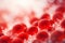 Abstract background of blood cells in the bloodstream with copy space for text placement