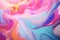 Abstract background with blue, pink, orange and purple swirls. Liquid flowing paint.. Ideal for use as a background for
