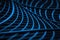 Abstract background with blue plastic curved geometric 3d lines portraying wired connection