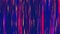 Abstract background with blue, red and purple vertical glowing spots. The animation flickers with lines on a dark background