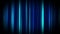 Abstract background with blue vertical glowing lines. Animated blue light flickers with lines on a black background