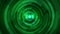 Abstract background of bright green glowing energy magic radial circles