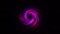 Abstract background. Bright swirl. The concept of space - time. Magenta violet color. 3d animation.