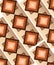 Abstract background with brown squares vector