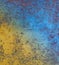 Abstract background , colorful rusty metall texture - yellow,blue