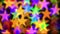 Abstract background - colorful stars illumination in mosaic style or 2d pixel design