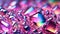 Abstract background with crystal diamonds in pink pearl color. Bright rainbow refraction. Glass crystal holographic background