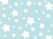 Abstract background cute tone blue pastel wallpaper striped with white stars. for pattern seamless fabric. used for backdrop