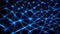 abstract background with a dark background and a glimmering blue mesh or woven lines