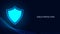 Abstract background digital concept cybersecurity shield anti virus malware spy protection cyber theft security On a blue-black