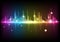 Abstract background digital technology disco spectrum music equalizer lines glowing futuristic vector illustration