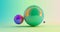 Abstract background with dynamic 3d spheres. falling 3d balls