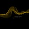 Abstract background dynamic yellow lines waves and particles wit