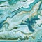 Abstract background, fake stone texture, blue gold ocean jasper agate or marble slab with veins, wavy lines fashion print, painted