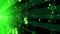 Abstract background with falling numbers. Loop-able. Green light. HD 1080