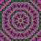 Abstract background of flower pattern of kaleidoscope. pink green background fractal mandala. kaleidoscopic arabesque