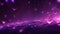 Abstract background of flying purple particles. Neural network generated image