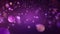 Abstract background of flying purple particles. Neural network generated image