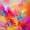 Abstract background. Fragment of a picturesque background. Brush strokes Red, orange, yellow, purple and blue colors. Artistic bac