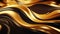 Abstract background gold waves, golden shiny background
