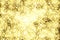 Abstract background. Golden rays of light with luminous magical dust. Glow in the dark. Flying particles of light