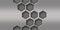 Abstract background, Grey metal geometric hexagonal wallpaper, Honeycomb hexagonal 3d render.