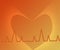 Abstract Background Heart Cardiac Background Orange Yellow Color